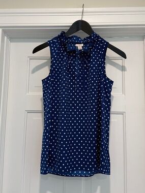 Ruffle Neck Sleeveless Top